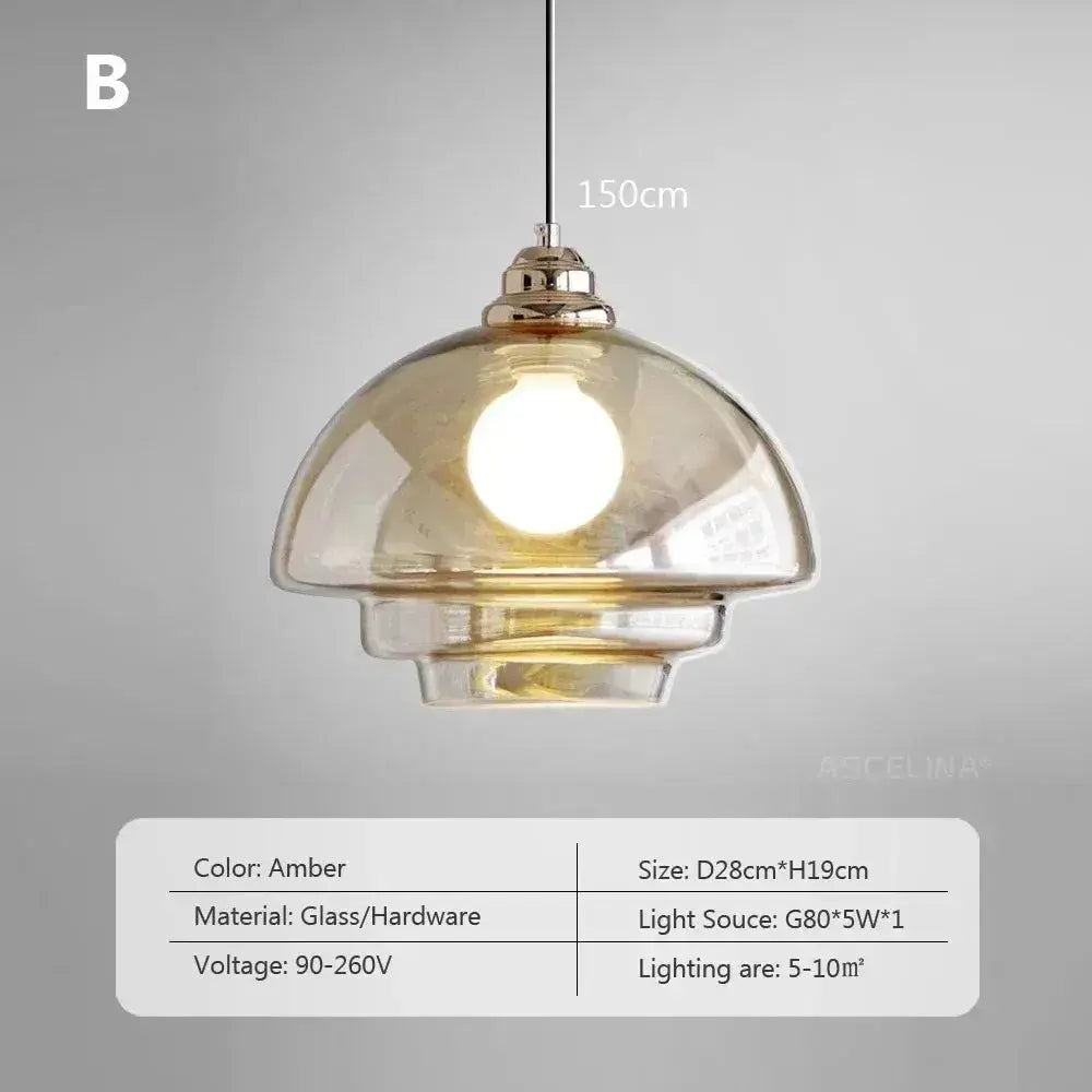 Amara – Antique Style LED Glass Pendant Lamp Lampasa.com