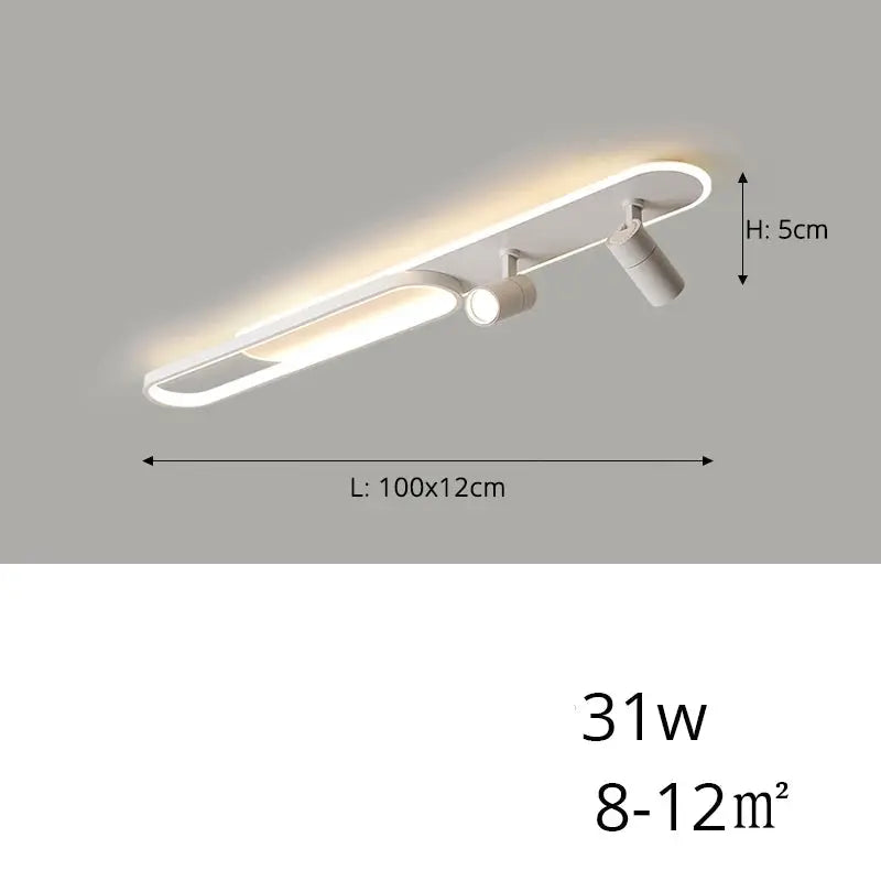 Jensen – Modern LED Ceiling Lamp with Adjustable Spotlights for Focused Lighting Kozyled