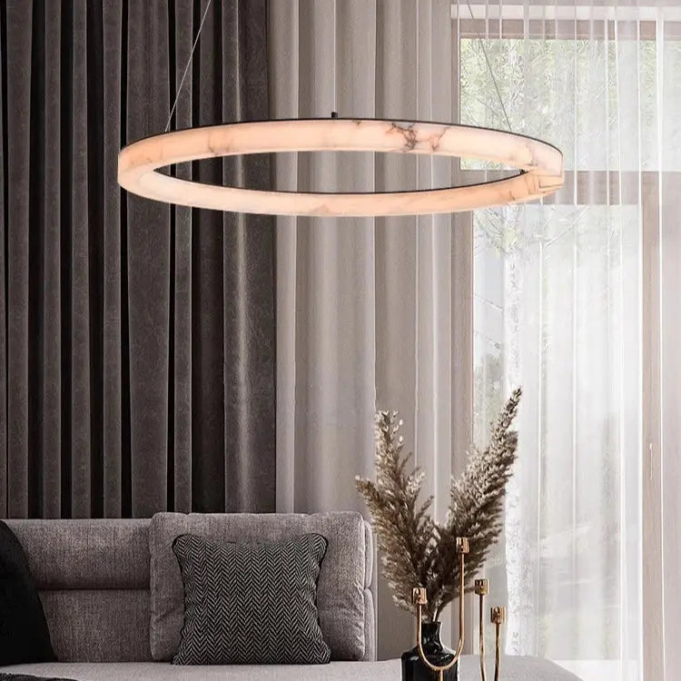 Aron – Modern Dimmable LED Pendant Light with Elegant Marble Lampasa.com