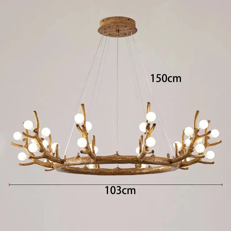 Dane – Rustic Dimmable LED Pendant Light with Tree Branch inspired Design Lampasa.com