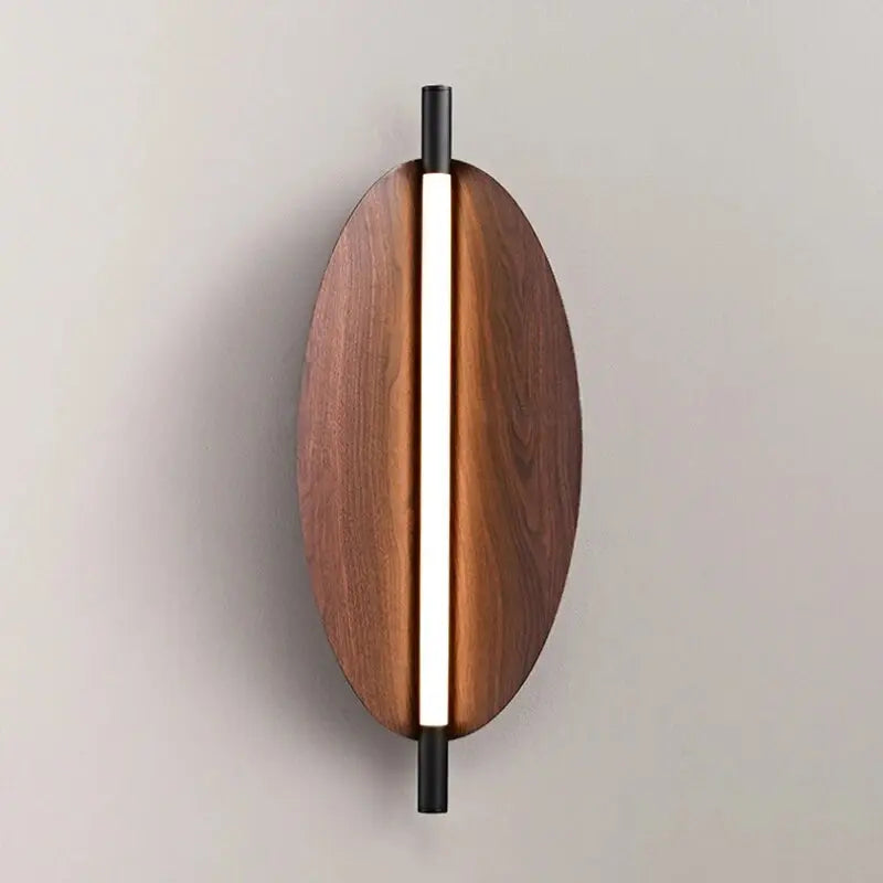 Imitation Wood Elliptical Classic LED Wall Lamp Jens SPINGAR.COM