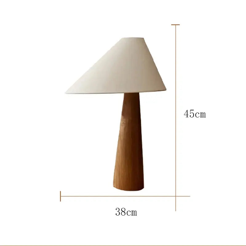 Elis – Tapered Oak Wood LED Table Lamp for Natural Interiors Lampasa.com