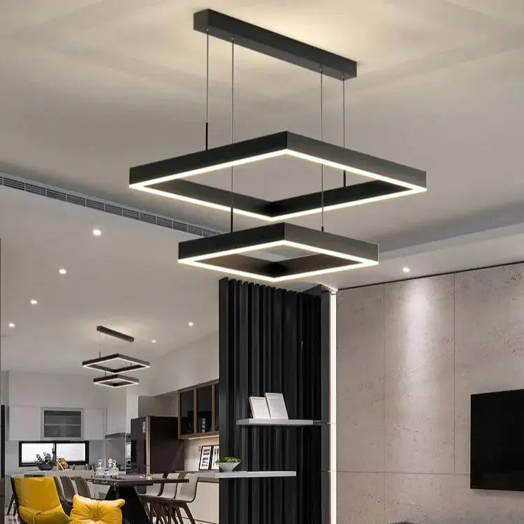 Zerel – Scandinavian Elegant Modern Square Dimmable LED Pendant Lamp Lampasa.com