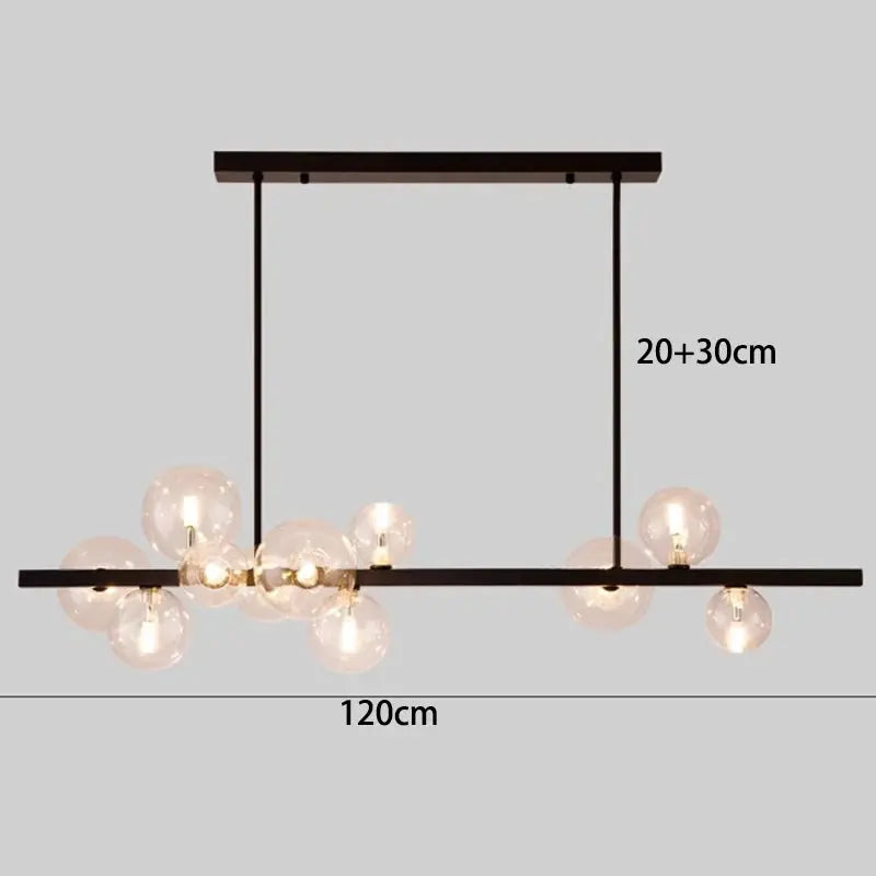 Alvin – Modern LED Pendant Light with Metal and Glass Design for Dining Tables and Bars Kozyled.com