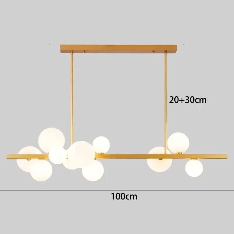 Alvin – Modern LED Pendant Light with Metal and Glass Design for Dining Tables and Bars Kozyled.com