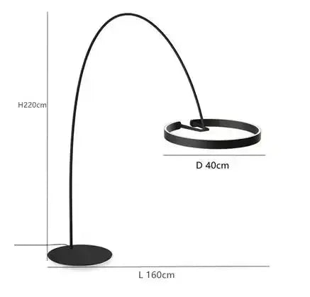 Alberte – Modern Luxury Dimmable LED Ring Floor Lamp Series Lampasa.com