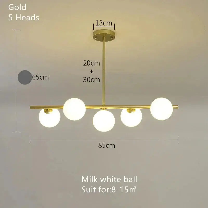 Edvin – Modern Glass Ball LED Pendant Light for Dining Tables and Bars Kozyled.com