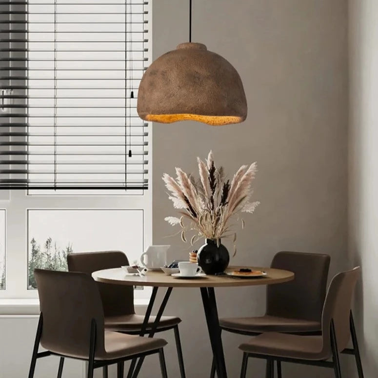 Handmade Japanese Wabi Sabi LED Pendant Lamp Tamiko SPINGAR.COM