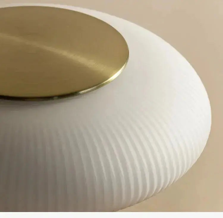 Esben – Vintage LED Table Lamp with White Glass Shade Lampasa.com