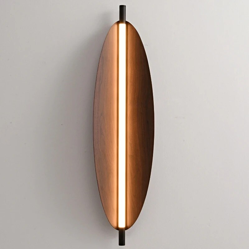 Imitation Wood Elliptical Classic LED Wall Lamp Jens SPINGAR.COM