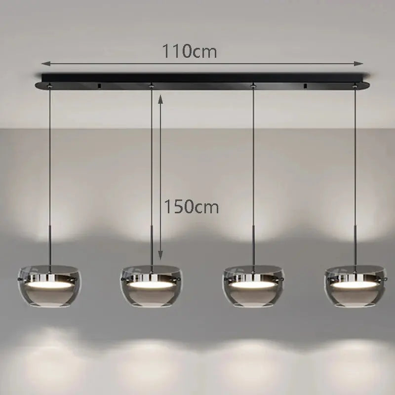 Haakon – Modern Smoked Glass LED Pendant Light for Dining Tables and Bars Kozyled.com