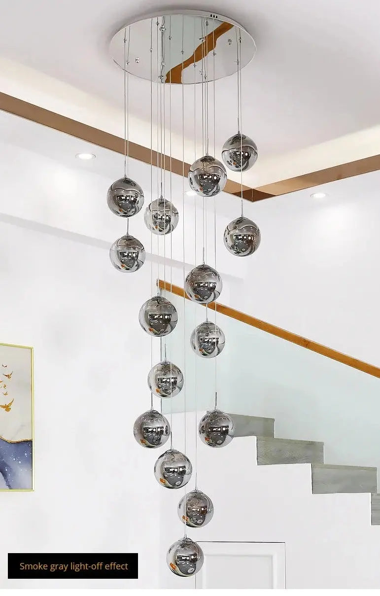 Modern Dimmable LED Spiral Staircase Chandelier Espen SPINGAR.COM