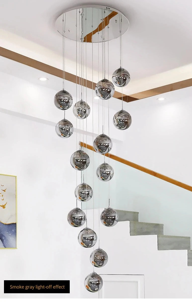 Modern Dimmable LED Spiral Staircase Chandelier Espen