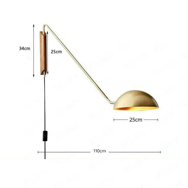 Postmodern Long Arm Study, Hotel, Reading LED Wall Lamp Rayne SPINGAR.COM