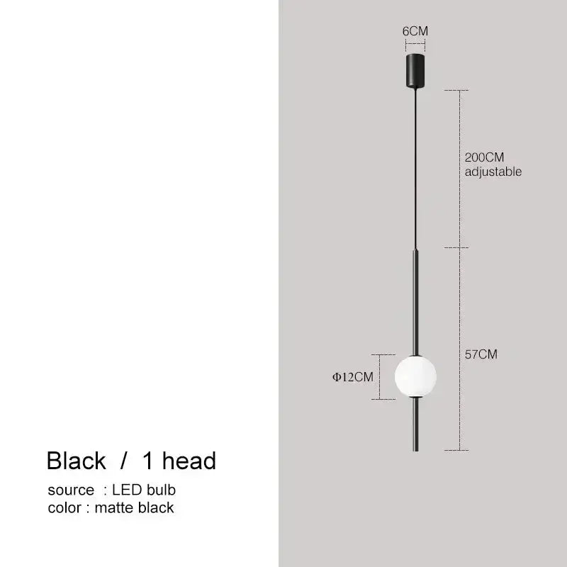 Vornel – Unique Minimalist Frosted Glass Bedside/ corner LED Pendant Lamp Lampasa.com