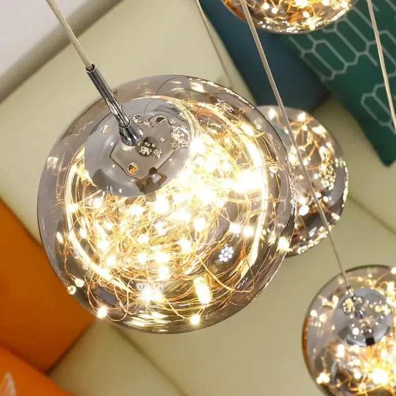 Modern Dimmable LED Spiral Staircase Chandelier Espen SPINGAR.COM