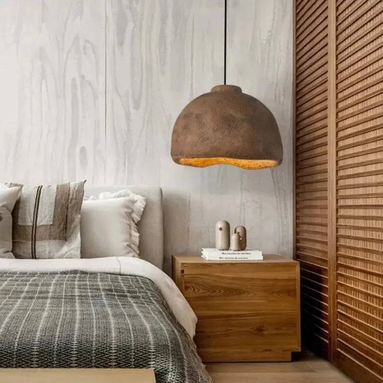 Handmade Japanese Wabi Sabi LED Pendant Lamp Tamiko SPINGAR.COM