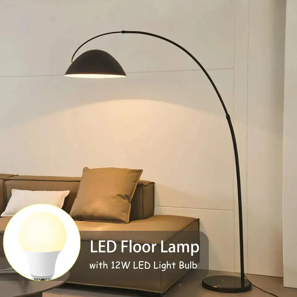 Elvar – Modern Scandinavian Arch LED Floor Lamp Lampasa.com