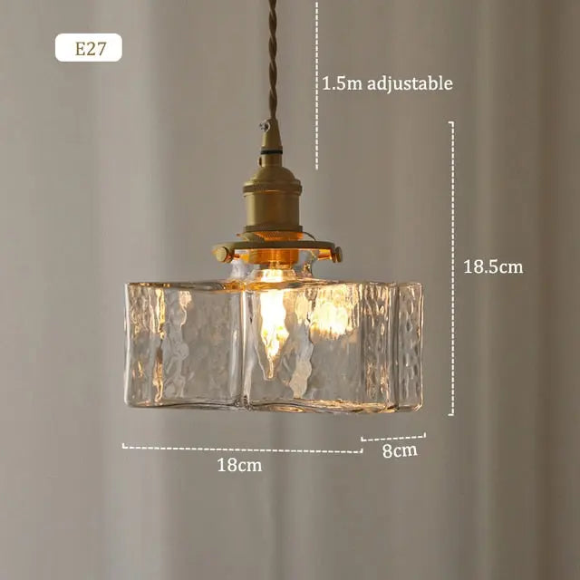Retro Glass LED/Halogen Pendant Lamp Oline SPINGAR.COM