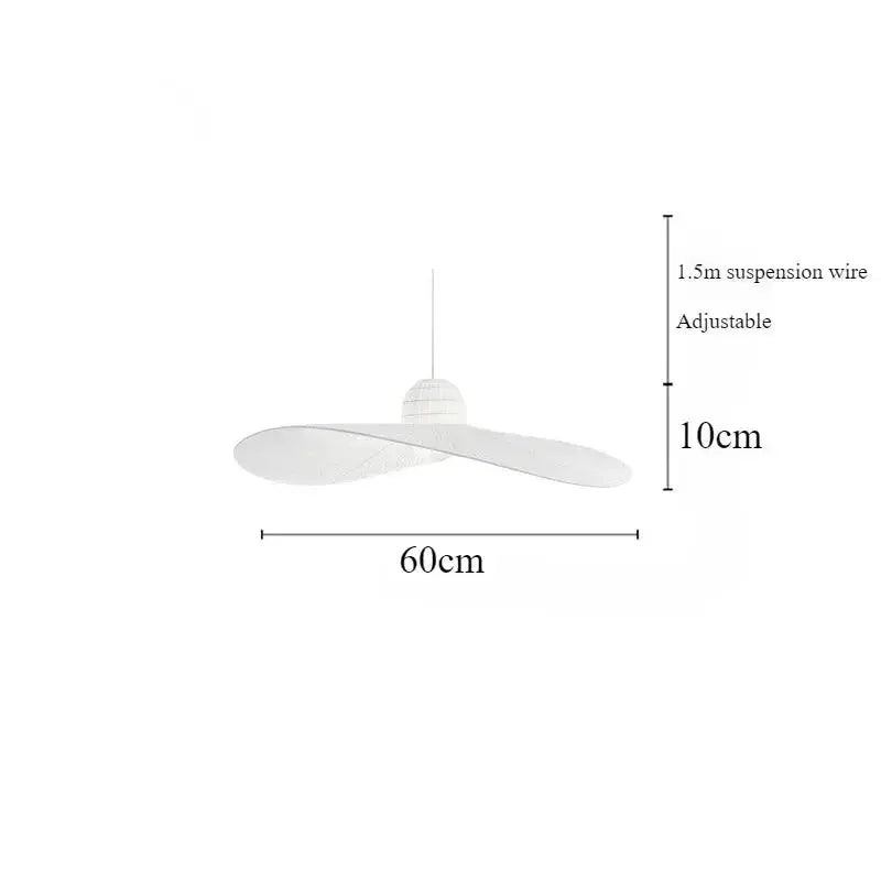 Rayna – Nordic LED Pendant Light with Straw Hat inspired Design Kozyled.com