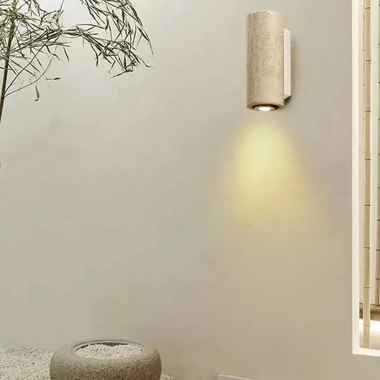 Japandi Travertine Stone Outdoor - indoor LED Wall Lamp – Solvar lampasa.com
