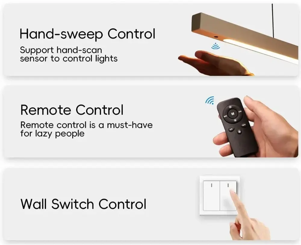 Einar – Dimmable Smart LED Pendant Light with Wooden Design and Sweep Sensor (Black & White Edition) Kozyled.com