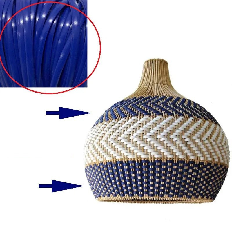 Handmade Color Matching Rattan Pendant Lamp Lars SPINGAR.COM