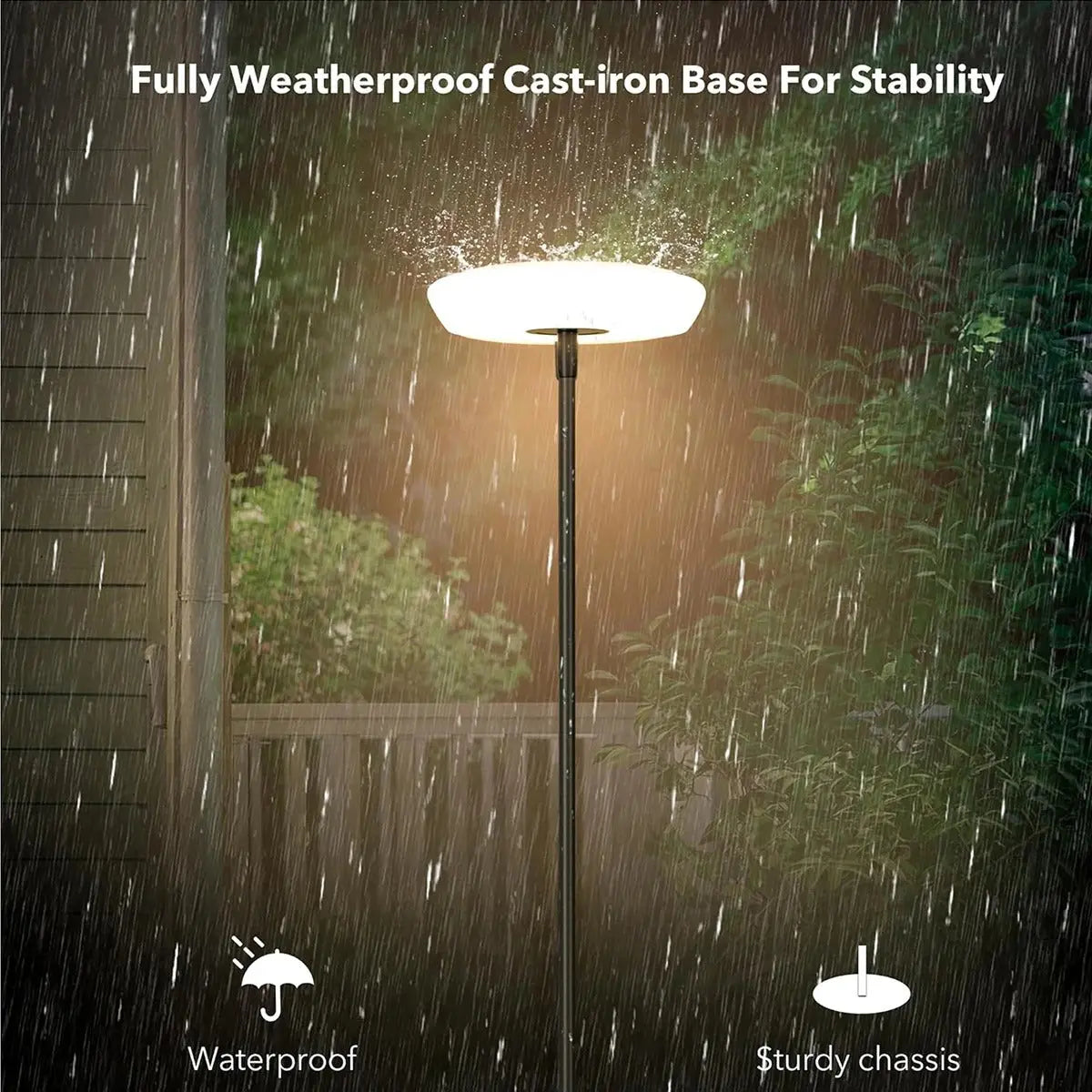 Eydis – Outdoor Solar-Powered and Rechargeable IP54 LED Floor Lamp for Sustainable Lighting Kozyled