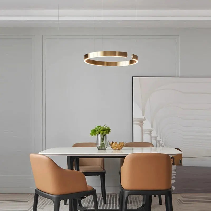 Modern Luxury Ring LED Pendant Lamp Alberte SPINGAR.COM