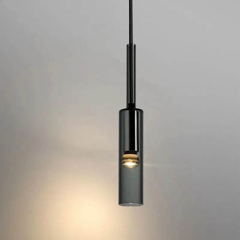Modern Smokey Long Glass Ambiance LED Pendant lamp Nea SPINGAR.COM