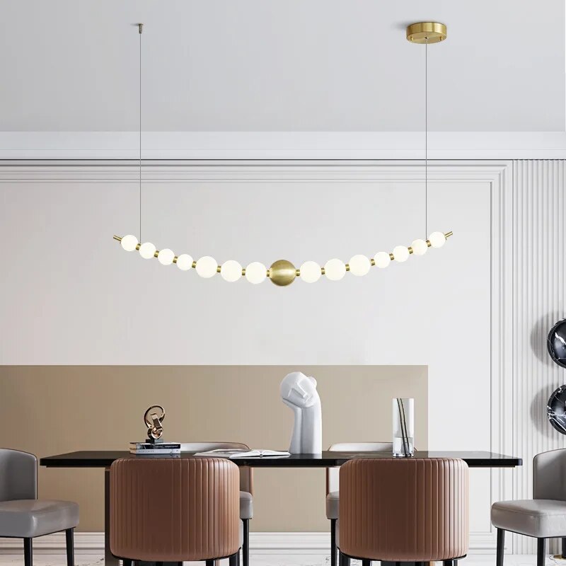 Postmodern Chain-shaped Scandinavian Kitchen Island/ bar LED Lamp Hermann SPINGAR.COM