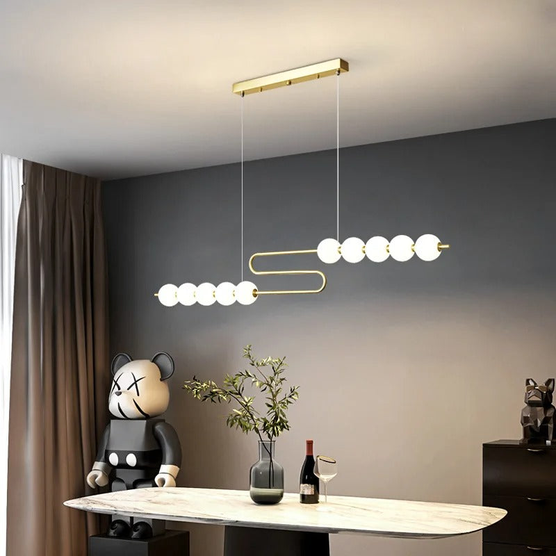 Postmodern Chain-shaped Scandinavian Kitchen Island/ bar LED Lamp Hermann SPINGAR.COM