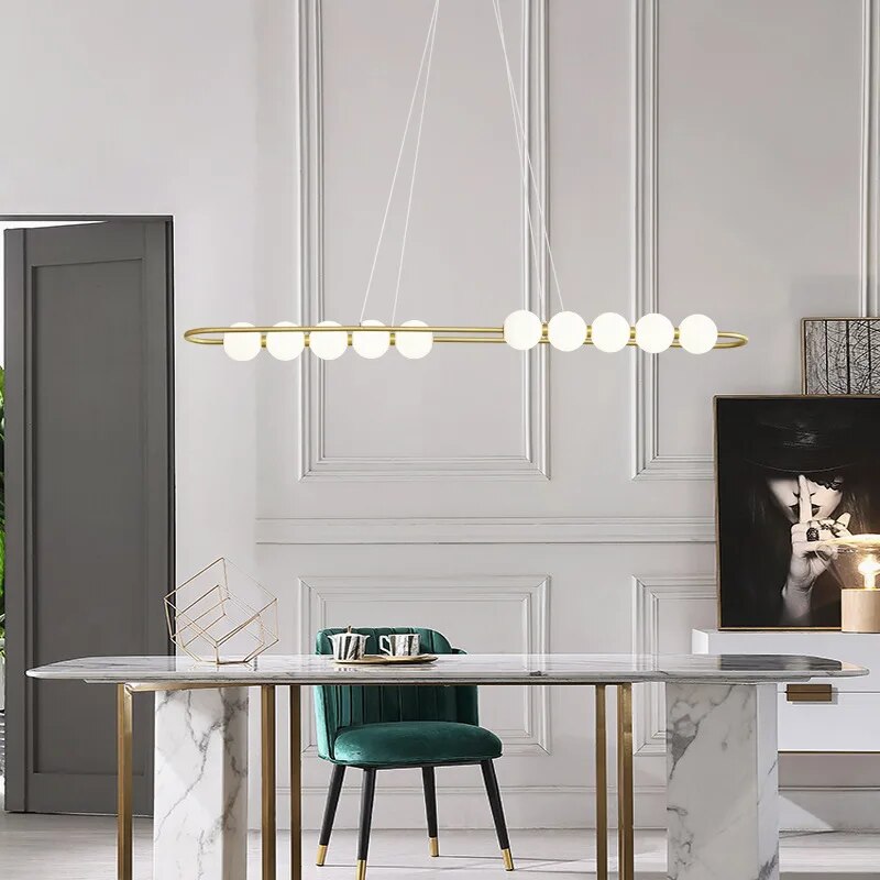 Postmodern Chain-shaped Scandinavian Kitchen Island/ bar LED Lamp Hermann SPINGAR.COM