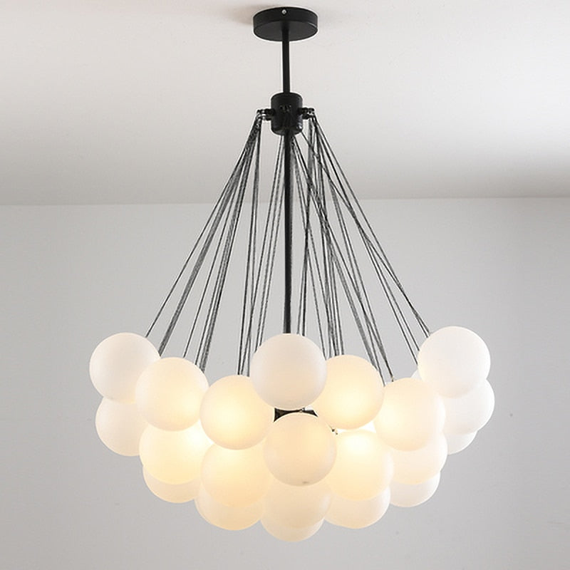 Frosted Glass Ball LED Chandelier Eric ( OUTLET DEAL!) SPINGAR.COM