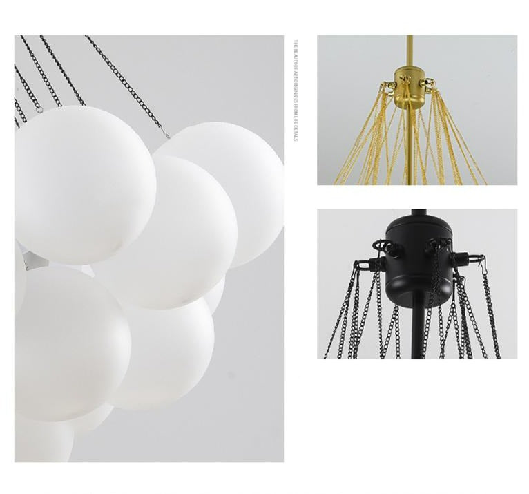 Frosted Glass Ball LED Chandelier Eric ( OUTLET DEAL!) SPINGAR.COM