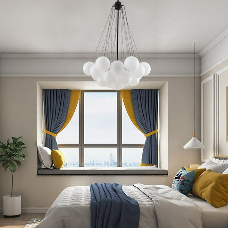 Frosted Glass Ball LED Chandelier Eric ( OUTLET DEAL!) SPINGAR.COM