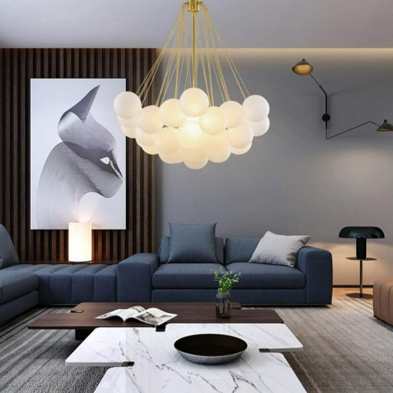 Frosted Glass Ball LED Chandelier Eric ( OUTLET DEAL!) SPINGAR.COM