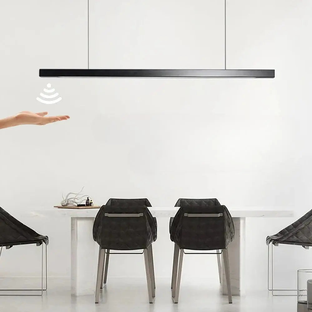 Einar – Dimmable Smart LED Pendant Light with Wooden Design and Sweep Sensor (Black & White Edition) Kozyled.com