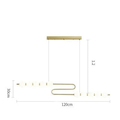 Postmodern Chain-shaped Scandinavian Kitchen Island/ bar LED Lamp Hermann SPINGAR.COM