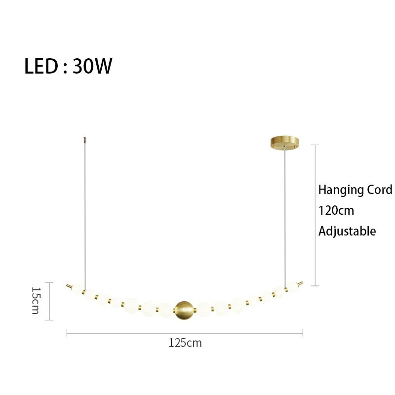 Postmodern Chain-shaped Scandinavian Kitchen Island/ bar LED Lamp Hermann SPINGAR.COM