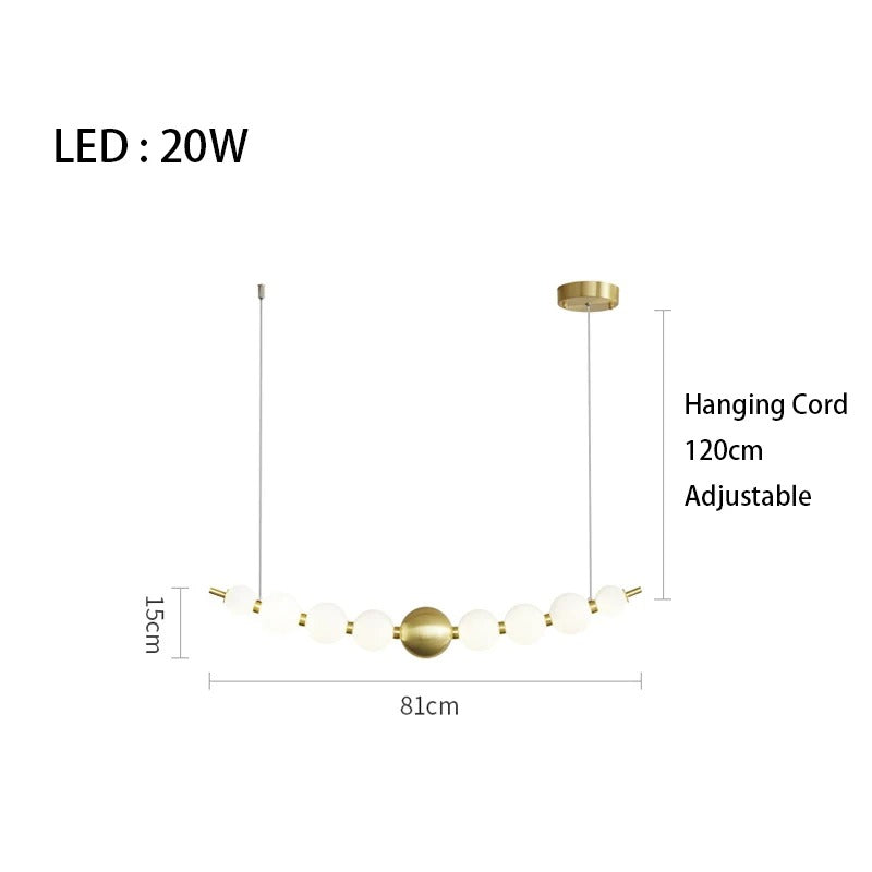 Postmodern Chain-shaped Scandinavian Kitchen Island/ bar LED Lamp Hermann SPINGAR.COM