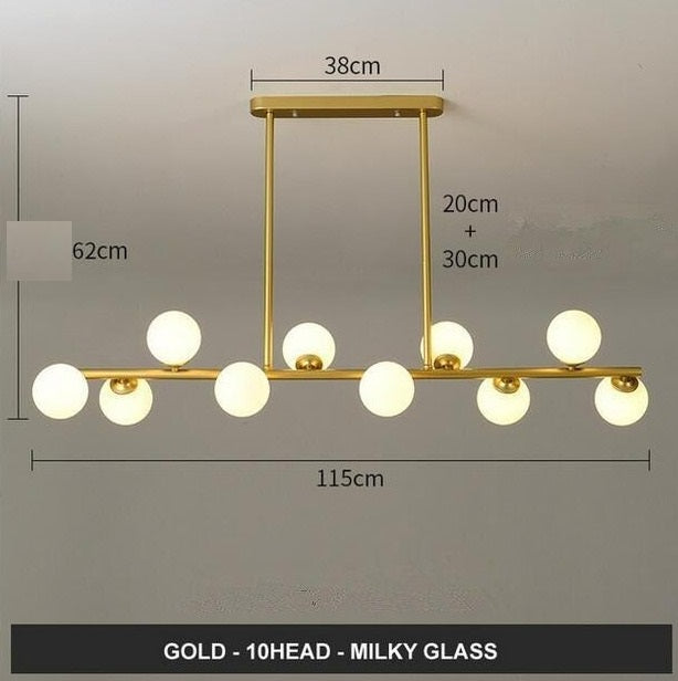 Modern Glass Ball LED Island Pendant lamp Niro™ Spingar.com