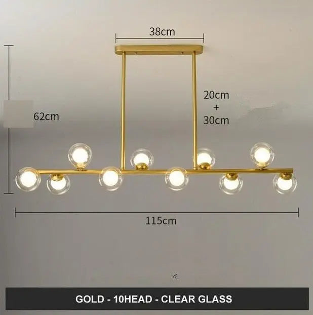 Modern Glass Ball LED Island Pendant lamp Niro™ Spingar.com