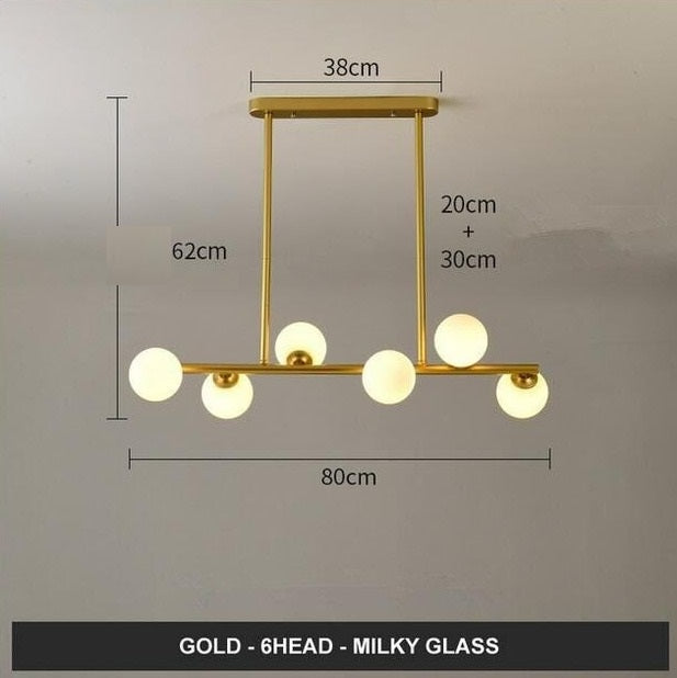 Modern Glass Ball LED Island Pendant lamp Niro™ Spingar.com