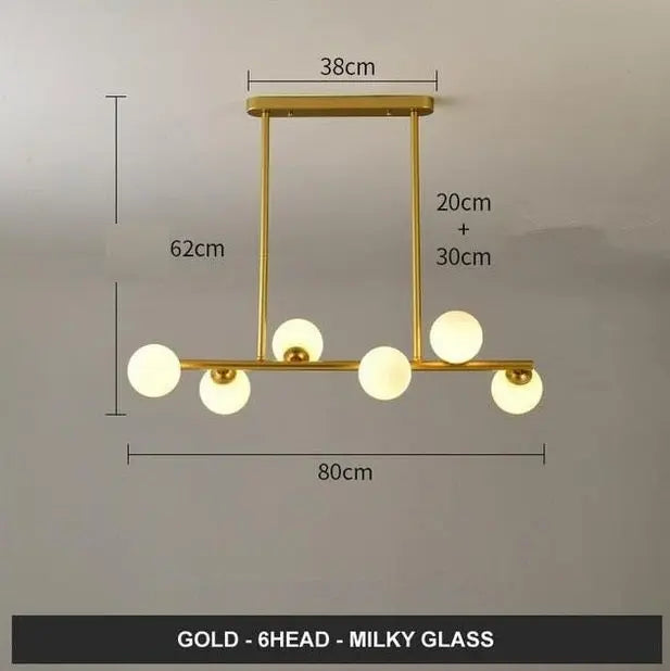 Modern Glass Ball LED Island Pendant lamp Niro™ Spingar.com