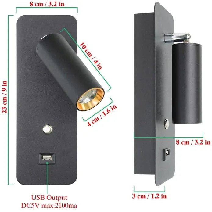 USB Charge Modern LED Wall Light Eron™ Spingar.com