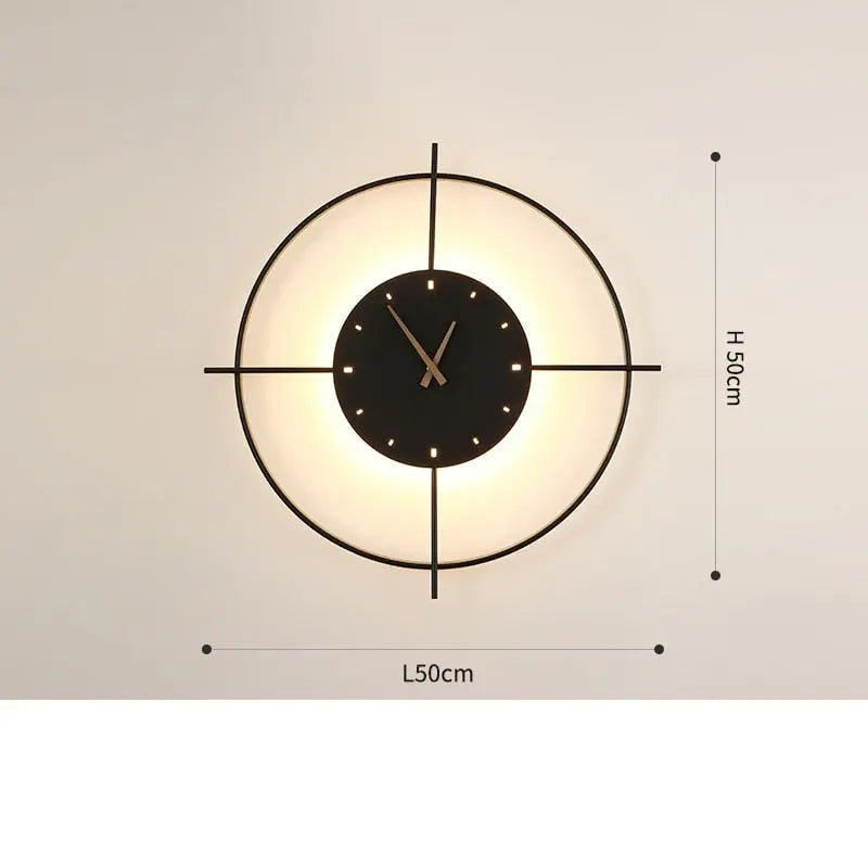 LED Clock Wall Lamp Valda (real clock) SPINGAR.COM