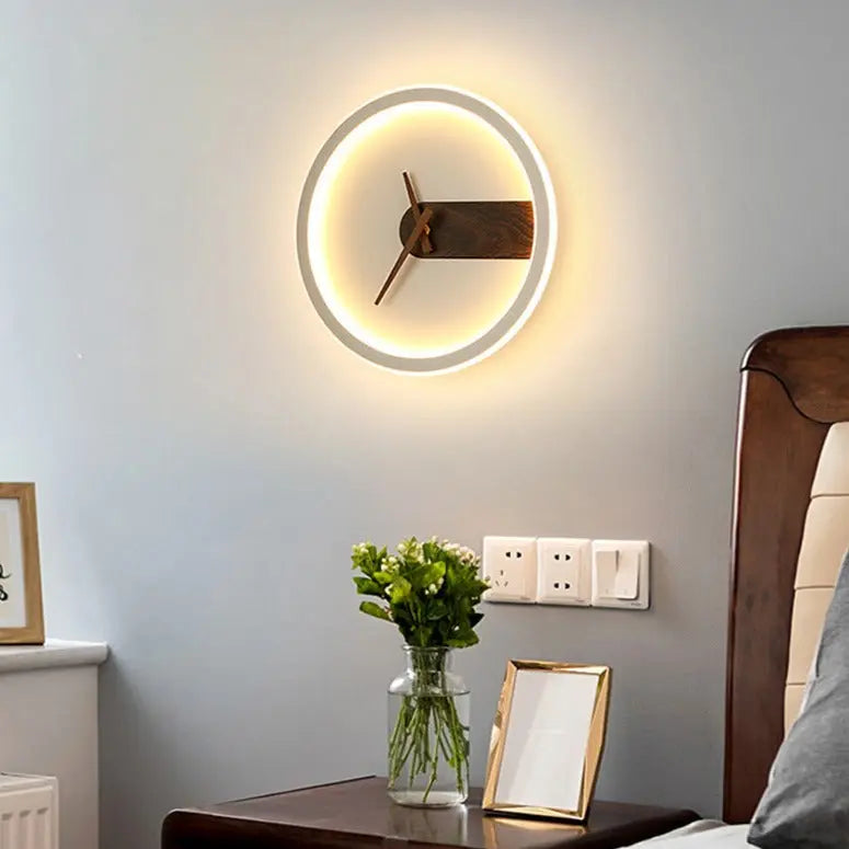 LED Clock Wall Lamp Valda (real clock) SPINGAR.COM