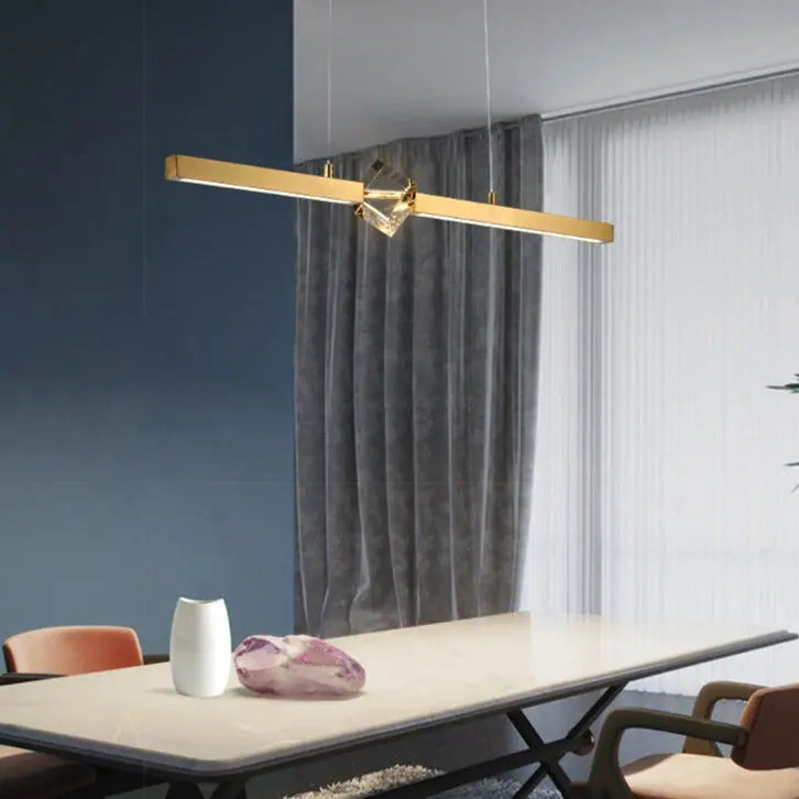 Minimalist Luxury Crystal DinnigvTable LED Island Pendant Lamp Ebbe SPINGAR.COM
