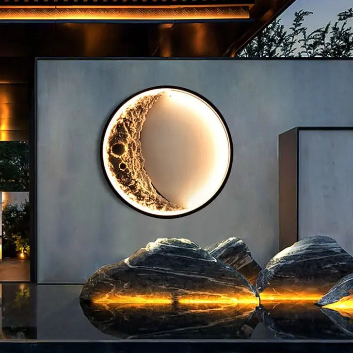 LED Indoor/Outdoor Wall Moon Lamp SPINGAR.COM
